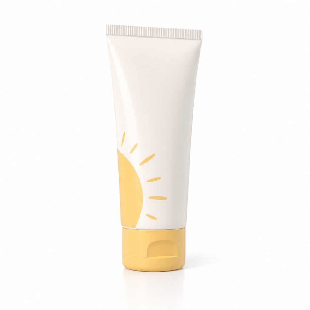 Lait solaire bébé SPF50+ minéral présenté seul
