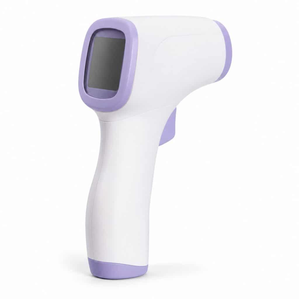 Thermomètre électronique frontal présenté seul